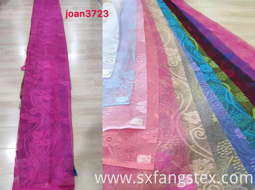 Polyester Warp Paper Printing Lace Window Curtains Fabric